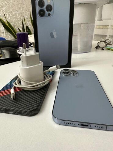 айфон 11 про макс экран: IPhone 13 Pro Max, Колдонулган, 512 ГБ, Sierra Blue, Заряддоочу түзүлүш, 88 %
