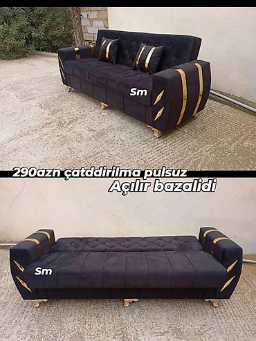 Divanlar: Divan, Yeni, Açılan, Bazalı, Vеlur parça, Şəhərdaxili pulsuz çatdırılma — 1