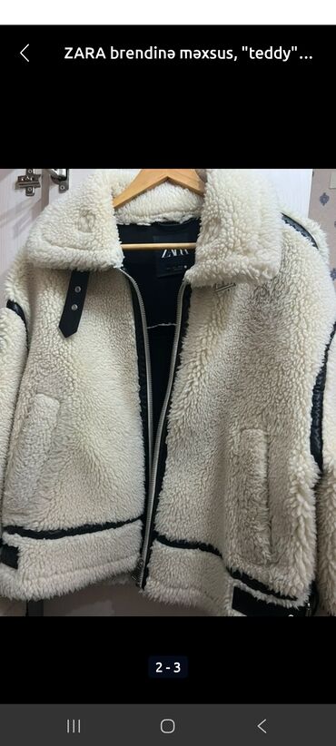 женские кофты трансформеры: ZARA brendinin “teddy” üslubunda qadın kurtkası. - Model: qalın