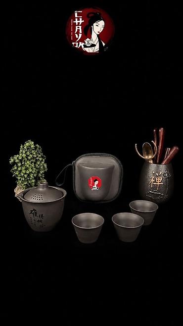 çay daşları: Çay dəsti, rəng - Qara, Keramika, Geisha, 3 nəfərlik — 3