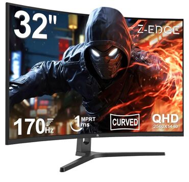 Monitorlar: Z-Edge 32 inch Curved Gaming Monitor Z-Edge 32 inch Curved Gaming