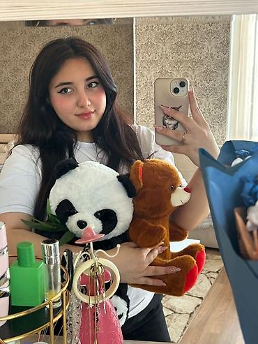panda kuklasi: Məhsul: 2 ədəd plyuş oyuncaqlar dəsti - Növlər: panda və ayı balası - — 2