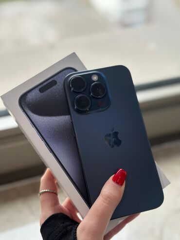 Apple iPhone: IPhone 15 Pro, 128 GB, Blue Titanium, Simsiz şarj, Face ID