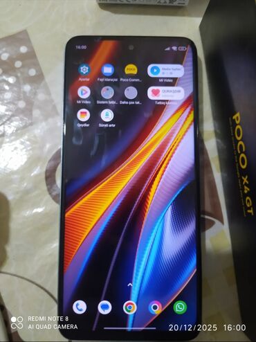 Poco: Poco X4 GT, 256 GB, rəng - Göy, Sensor, Barmaq izi, Face ID — 6