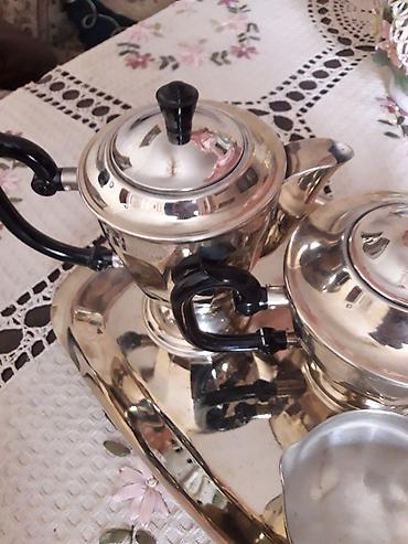 Искусство и коллекционирование: Винтажный новый мельхиоровый чайно кофейный набор из 5 предметов.Цена — 2