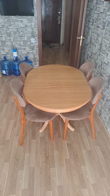 embawood masalar: Для гостиной, Б/у, Прямоугольный стол, 4 стула