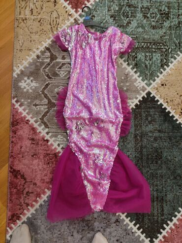 кыргызские национальные платья на кыз узатуу: Детское платье цвет - Розовый