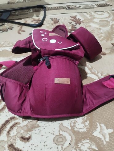 эргономичный рюкзак переноска: Эрго-рюкзак с хипситом Ai-Mama, бордовый. - Модель: Ai-Mama (логотип