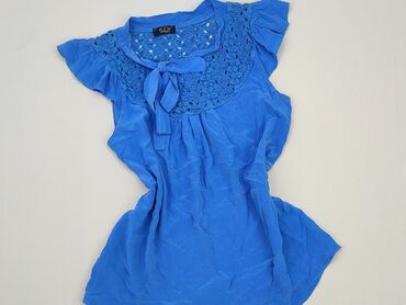bluzki damskie eleganckie niebieska: Bluzka Damska, S, stan - Dobry