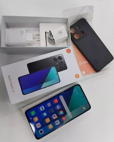 Xiaomi: Xiaomi Redmi Note 13, 256 GB, rəng - Qara, 
 Sensor, Barmaq izi, Simsiz şarj