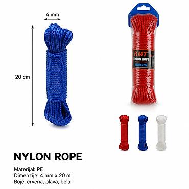 KMT Najlonski konopac 4 mm x 20 m (SKU: 2406287) Opis: - Višenamenski