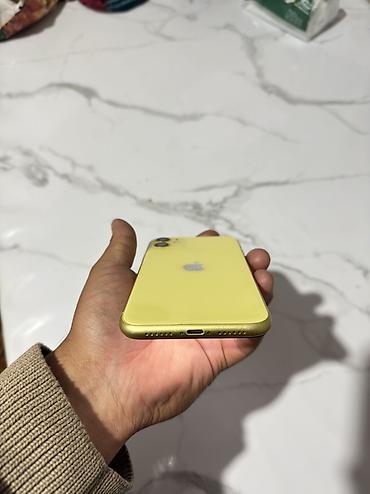 неликвид алабыз: IPhone 11, Колдонулган, 128 ГБ, Сары, 74 % — 6