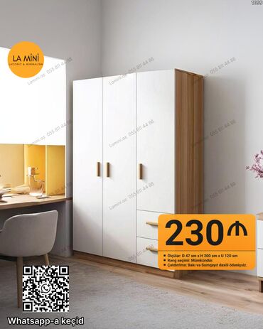 2 əl mebellər: Yeni, Açılan, 3 qapılı Düz dolab, Qarderob, paltar dolabı, Azərbaycan