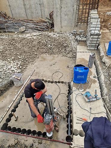 Beton işləri: Beton və dəmir-beton konstruksiyalarda almaz qurğu ilə dəlik açma — 6