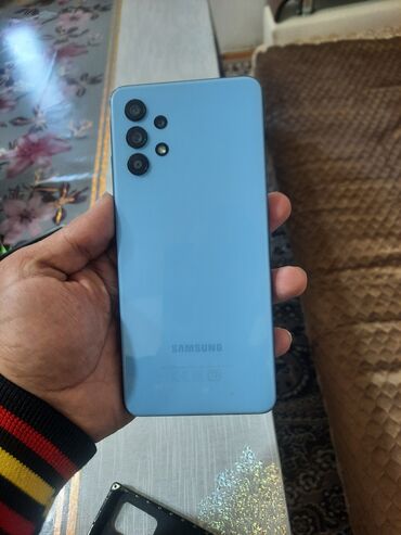 samsung s8 копия: Samsung Galaxy A32 5G, 64 ГБ, цвет - Синий, Отпечаток пальца
