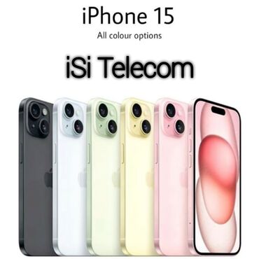 resmi: IPhone 15, 128 GB, Zəmanət, Simsiz şarj, Face ID