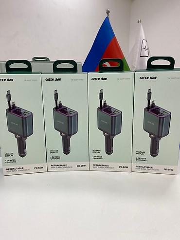 Avtoelektronika: Green Lion Retractable 90W Car Charger – avtomobil üçün yüksək güclü — 3