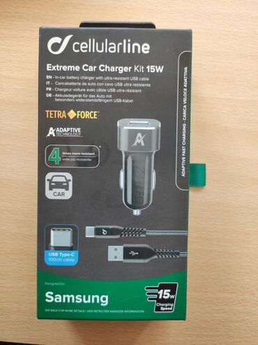 za auto: -Cellularline Extreme Car Charger Kit 15W -Compatibility