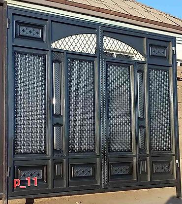 Откатные ворота: Металлические ворота с декоративной отделкой. Подходят для установки — 32