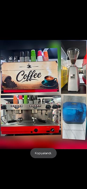 4500₼ kofe aparatı 2gözlü+kofe uyudən+su filtri+ sirop+ hərşeyi var