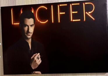 Ev saatları: Məhsul: “Lucifer” mövzulu divar tablo dəsti - 2 ədəd kətan tablo -