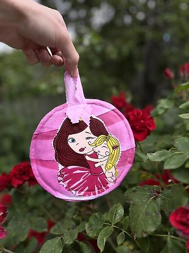 bamboo tekstil: Mətbəx üçün dairəvi tutacaqlar dəsti – parça pot-holder/əlcəklər - — 3