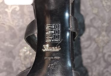 Basanoşka və səndəllər: "GUCCİ"Qadın platformalı sandal – Made in Italy,40 ölçü - Rəng: qara — 4