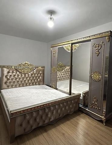 Мебель для дома: Двуспальная кровать, 2 тумбы, Трюмо, Шкаф, Б/у — 2