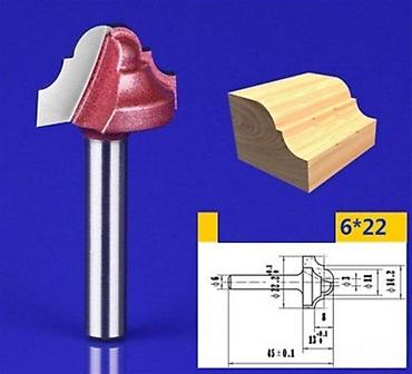 toplomer na celo: DVOPERO PROFILNO ZA DUBOREZE PRIHVAT 6MM | Dvopero karbidno glodalo — 1