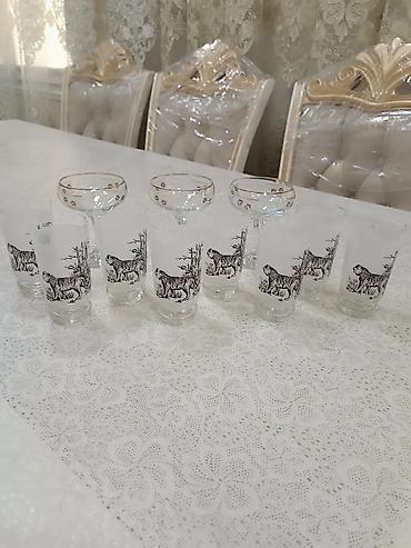 Stəkanlar: Stəkanlar, rəng - Qara, Şüşə, 14 ədədli dəst — 7