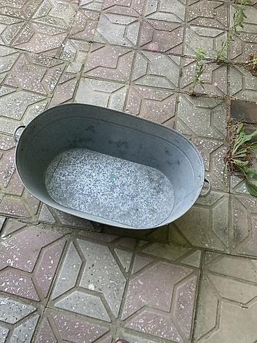 su bockası: Sinkli metal vanna/çəllək - Material: sinklənmiş polad (paslanmaya — 2