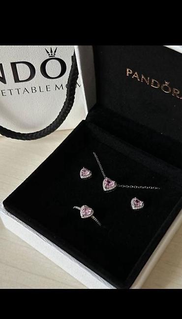 Наборы украшений: 🔥🔥🔥Бижутерия🔥🔥🔥 Элегантный ювелирный набор Pandora с розовыми камнями — 1