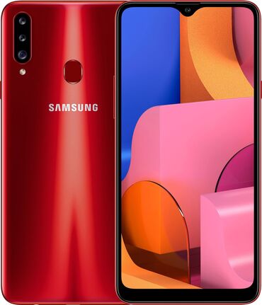 Samsung: Samsung Galaxy A20s, Б/у, 32 ГБ, цвет - Красный, 2 SIM