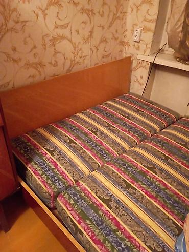 мебел кроват: Спальный гарнитур, Б/у, Двуспальная кровать, Дерево, цвет - Коричневый — 4