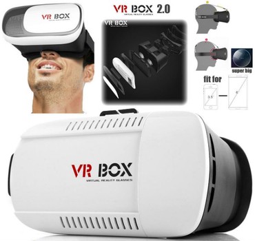 virtual reality: 3d videogoruntulu cihaz VR Box Virtual Reality Goggle və Controller