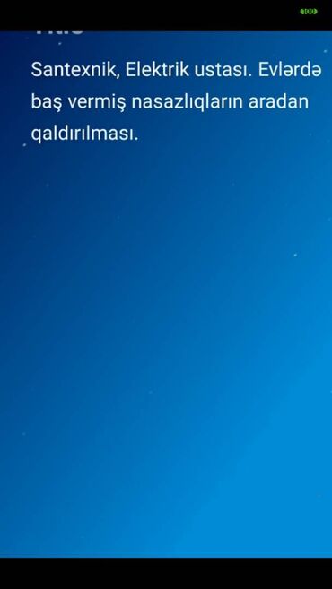 Su təchizatı: Elektrik və santexnik işləri əlaqə whatsapp
