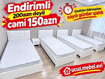 Ağ rəngli vahid dizayna malik tək nəfərlik çarpayı dəsti. Yataq bazalı lalafo.az -da Ağ rəngli vahid dizayna malik tək nəfərlik çarpayı dəsti. Yataq bazalı