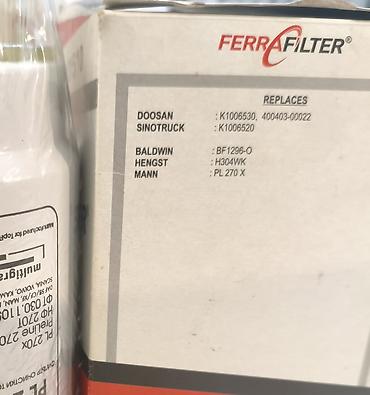 doosan: Set halında satılır. FerraFilter FSF 1015/10 C yanacaq filtri Kamaz — 4