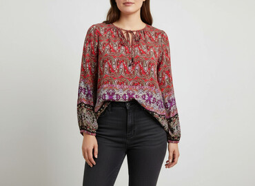 bluzki z dłuższym tyłem allegro: Women's blouse, size XL
