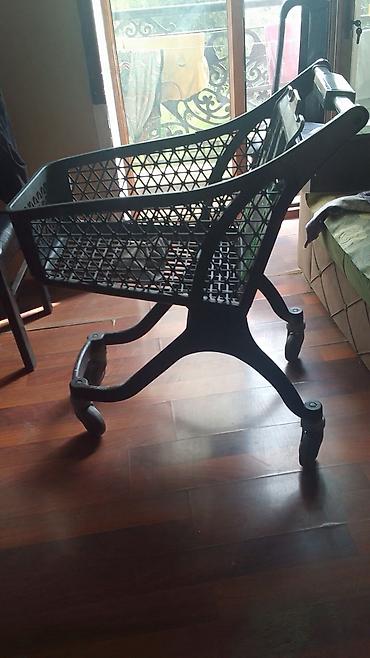 Mağaza arabaları: Plastik alış-veriş arabası - Material: möhkəm plastik korpus, metal — 1