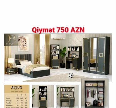 Divanlar: Oğlan və qız üçün, Yeni, Təknəfərlik çarpayı, Yazı masası, Dolab, Tumba