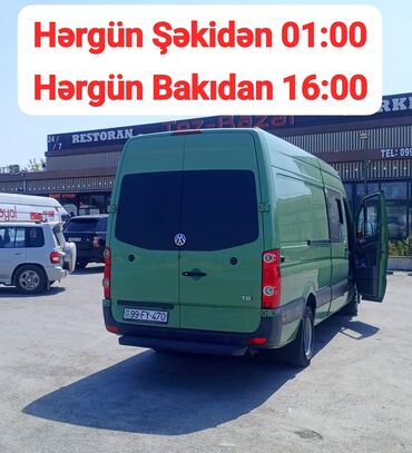 Peyk antenalarının quraşdırılması: Şəki–Bakı sərnişin və bağlama daşınması - Marşrut: Şəki ↔ Bakı - Gediş