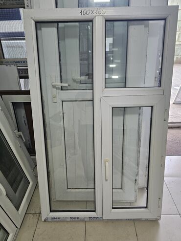 Plastik pəncərələr: İkiqat şüşə paketi Plastik pəncərə, Еni: 200 sm, Uzunluğu: 160 sm — 14