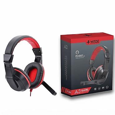 Наушники игровая гарнитура с микрофоном и с двумя 3.5-миллиметровыми