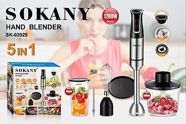 Ручной блендер SOKANY SK‑02029 5‑в‑1, мощность 1200 Вт. Комплектация