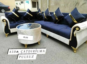 Sifarişlə divanlar: Künc divan, Qonaq otağı üçün, Parça, Bazasız, Açılmayan — 7