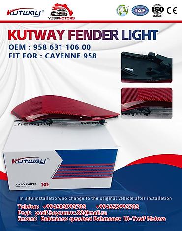 otrajatel: KUTWAY Fender Light (qanad işığı) – Cayenne 958 üçün - Model uyumu — 2