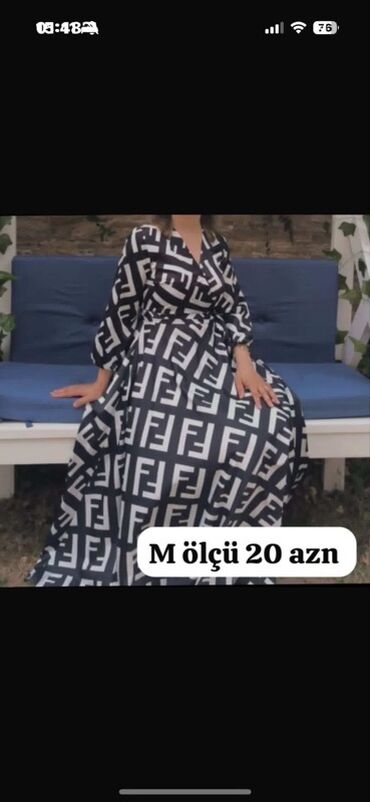toxunma yun donlar: Повседневное платье, Макси, Fendi, M (EU 38)