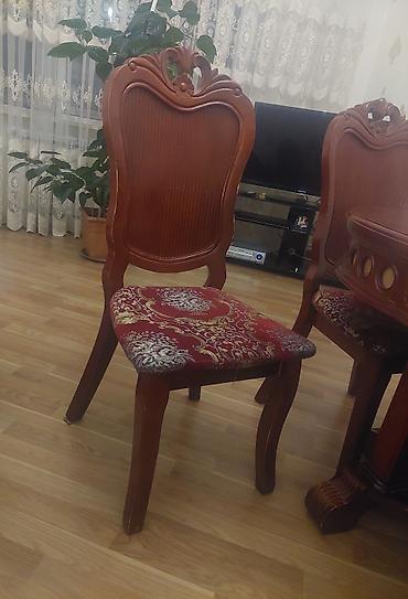 metbex ucun stol stullar: Qonaq otağı üçün, İşlənmiş, Açılmayan, Oval masa, 6 stul — 3