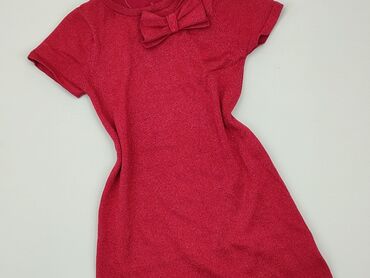 czerwona sukienka z bufiastymi rękawami: Сукня, H&M Kids, 8 р., 122-128 см, стан - Дуже гарний